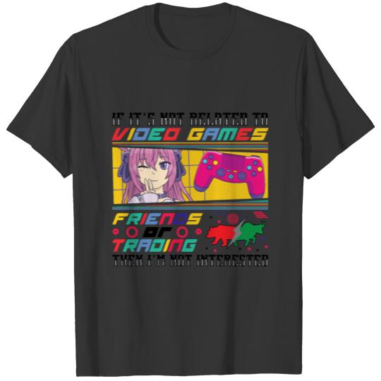 Video Games Friends Trading Kawaii Gamer Otaku T Shirts