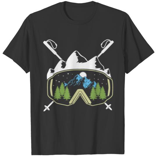 Funny Ski Jumping Winter Sports Sunglasses T-shirt