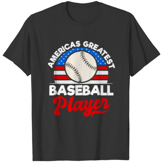 Baseball 4th Of July BaseballAmericas Greatest Pla T Shirts