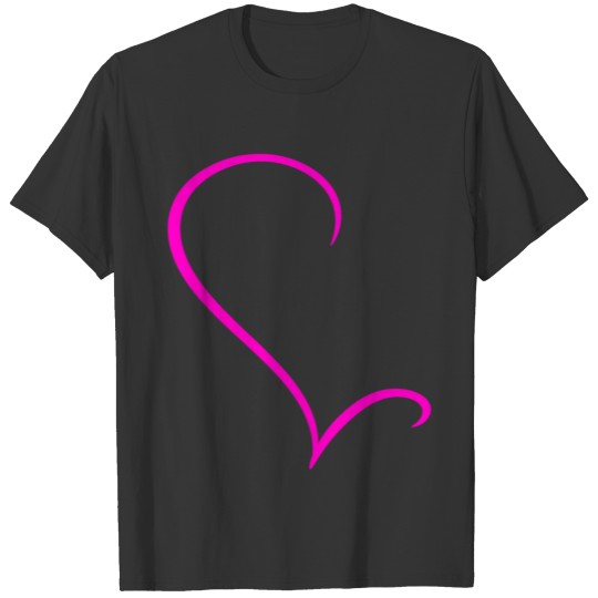 Half Pink Heart T-shirt