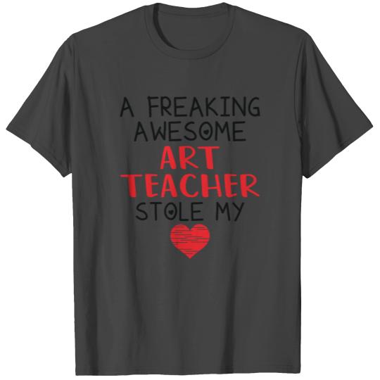 Art Teacher Valentines Funny Red Heart T Shirts