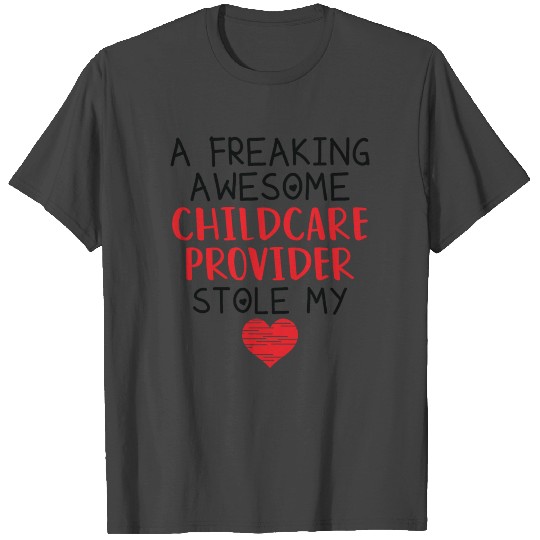 Childcare Provider Valentines Funny Red Heart T Shirts