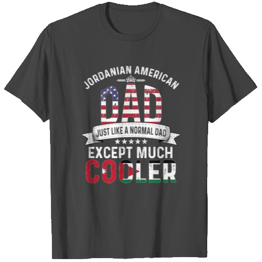 Jordanian American Dad Papa Jordan Flag T Shirts