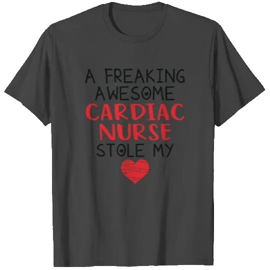 Cardiac Nurse Valentines Funny Red Heart T Shirts