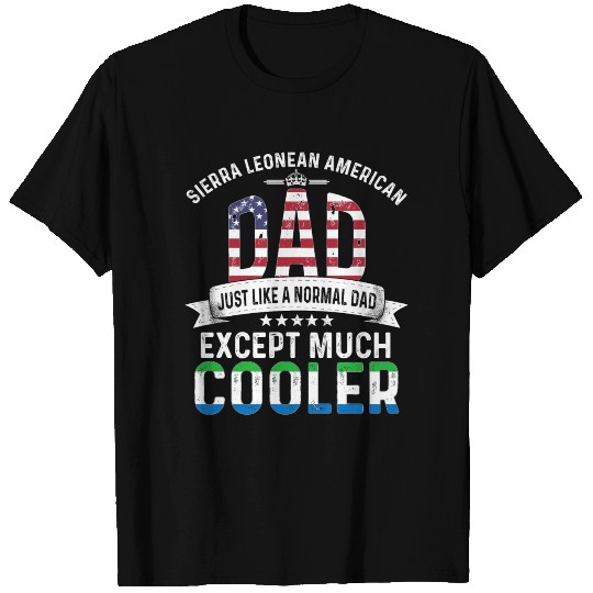 Sierra Leonean American Dad Sierra Leone Flag T Shirts