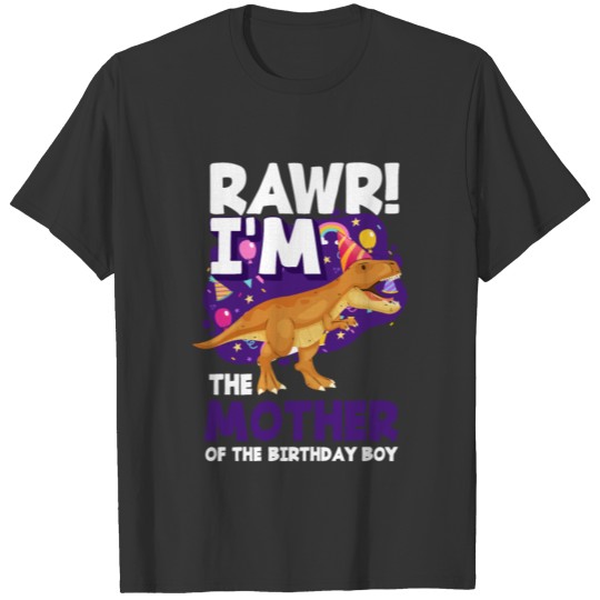 Birthday T Shirts For Mom Mother Dino Dinosaur
