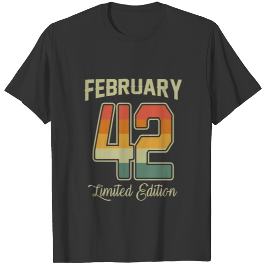 Vintage 80th Birthday February 1942 Sports Gift T-shirt