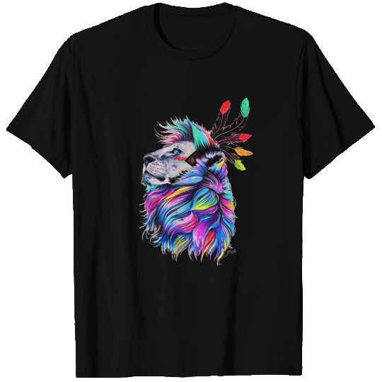 Rainbow Amazon Lion T Shirts