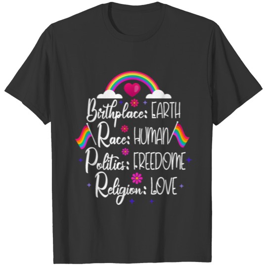 Lgbt Gay Birthplace Earth, Race Human Gay Pride T-shirt