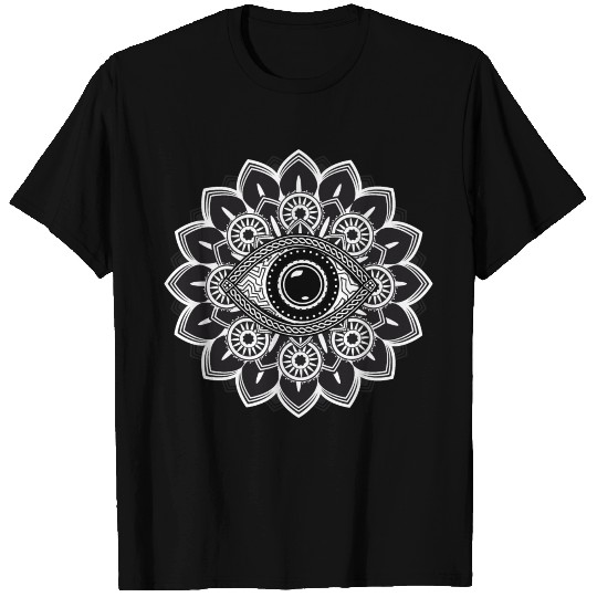 multi-faceted mandala with one big eye T Shirts