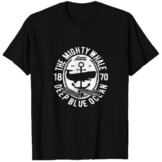 Mighty Whale Adventure Sailing Boating Vintage T Shirts