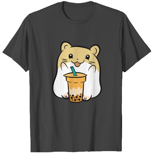 Boba Tea Lover Cute Guinea Pig With Bubble Tea T Shirts