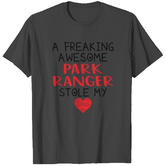 Park Ranger Valentines Funny Red Heart T Shirts