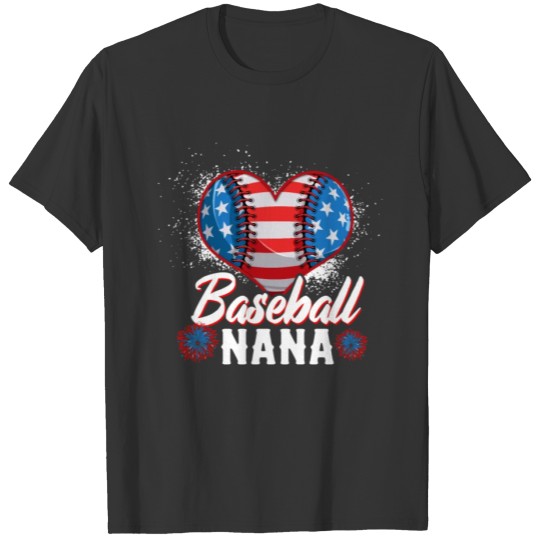 Baseball Nana 4th of July T Shirts