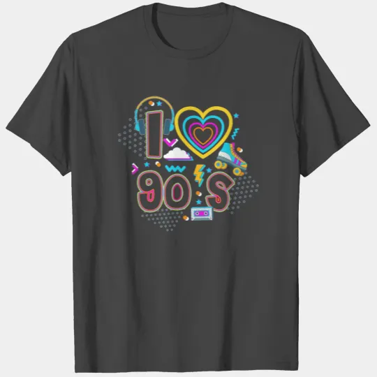 90s Girl Music Party Roller Skating Disco 1990s T Shirts