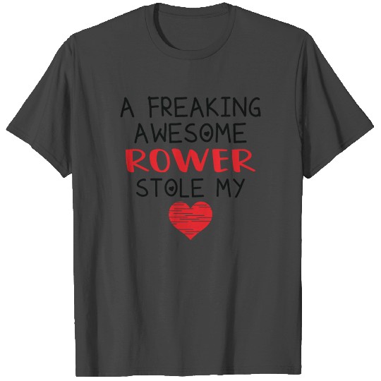 Rower Valentines Funny Red Heart T Shirts
