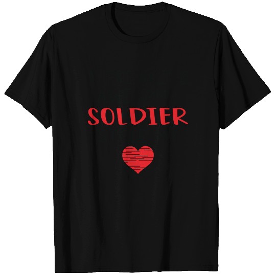 Soldier Valentines Funny Red Heart T Shirts