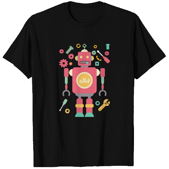 Science Robot Technology Robots Girls T Shirts