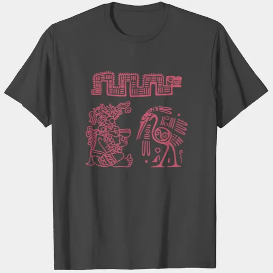 Aztec Mayan Man, Bird and Dragon T Shirts
