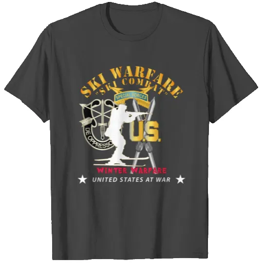 Special Forces Ski Warfare Combat Winter Warfare T Shirts