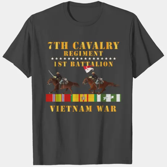 1st Battalion 7th Cavalry Regiment Vietnam War T Shirts