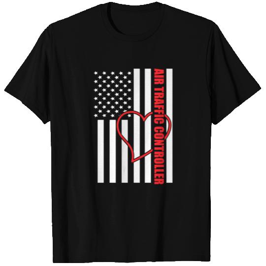 Air Traffic Controller USA Flags ATC Flight T Shirts