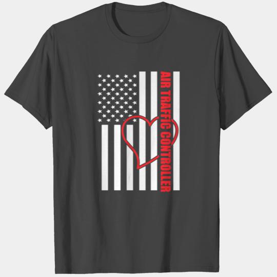 Air Traffic Controller USA Flags ATC Flight T Shirts