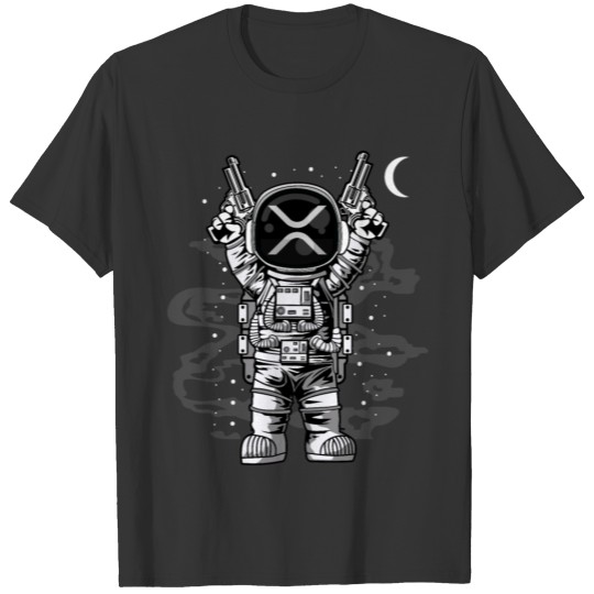 Astronaut Ripple XRP Coin To The Moon Crypto Token T-shirt