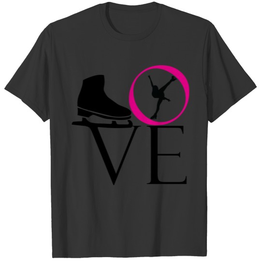 Love pink figure T-shirt
