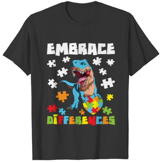 Embrace Differences Autistic Puzzle Autism T-shirt