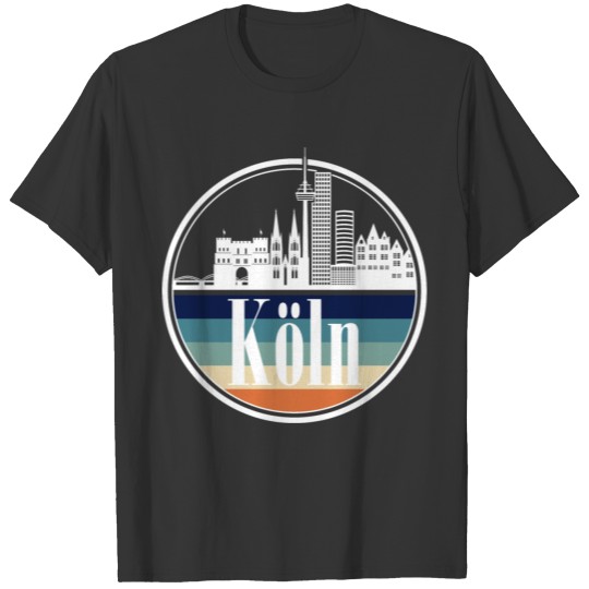 retro skyline cologen T-shirt
