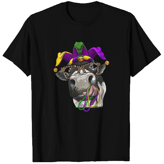 Mardi Gras Cow T Shirts