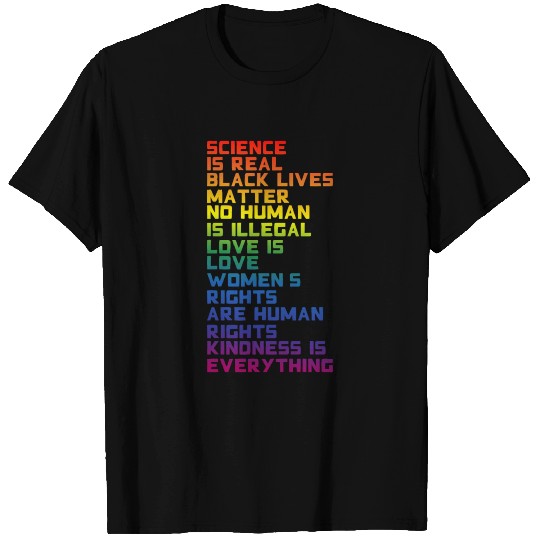 Science Is Real Black Matters Equality Human T Shirts