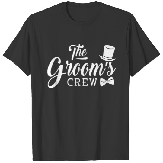 Mens Groom's Crew Bachelor Party Stag Groomsmen T-shirt