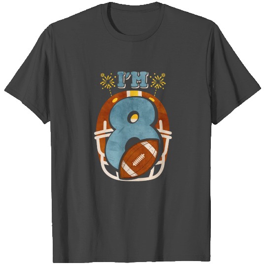 American Football Boy Birthday 8 T Shirts