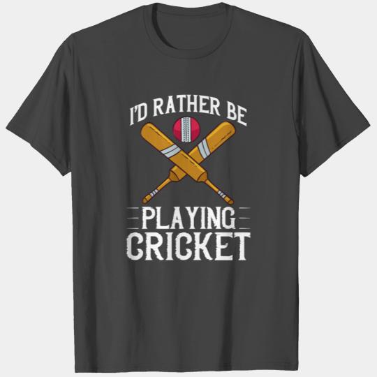 Cricket Game Player Ball Bat Coach Cricketer T Shirts