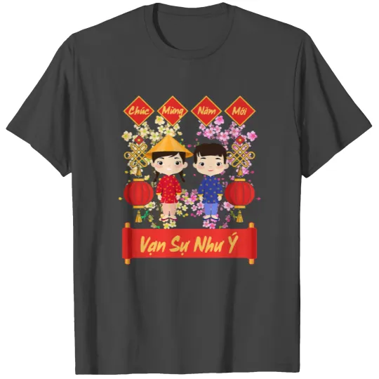 Vietnamese New Year Decorations Tet 2022 Chuc Mung T Shirts