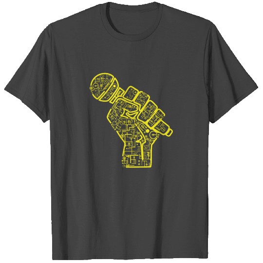 Rock Microphone In Hand T Shirts