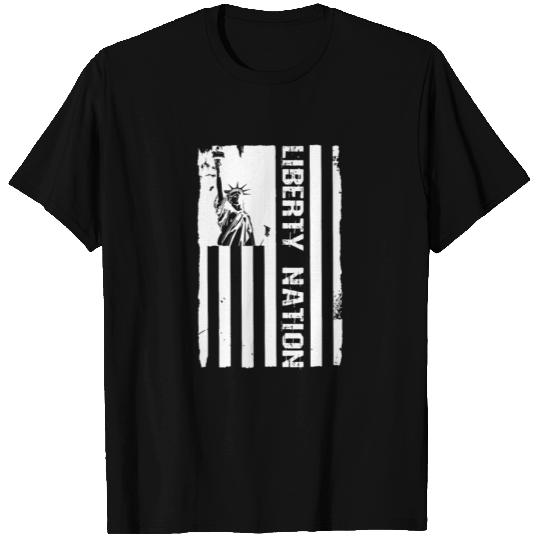 Lady Liberty USA Flag T Shirts
