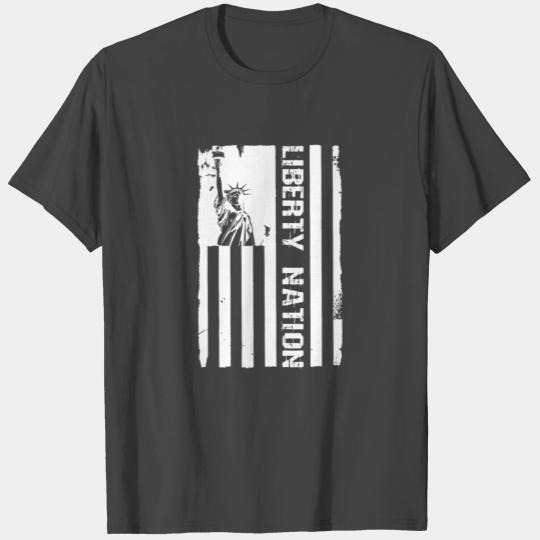 Lady Liberty USA Flag T Shirts