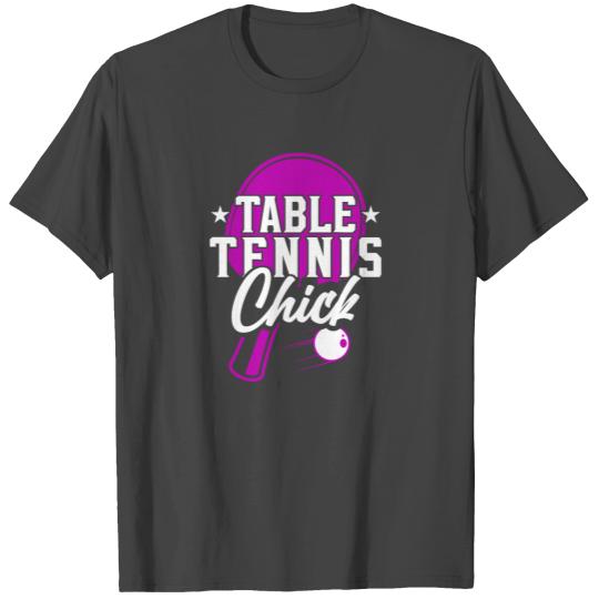 Ping Pong Table Tennis Girl Paddle T Shirts