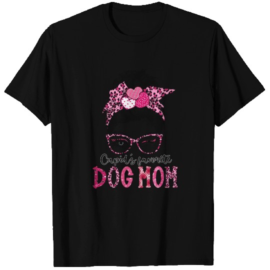 Cupid's Favorite Dog Mom T Shirts, Cute Leopard Buffa