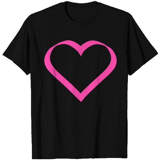 pink heart hearts gift valentines day couples T Shirts