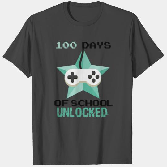 Funny school quote, 100 days of school Cool gaming T Shirts