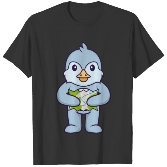 Hooray Party Happy Animals Bird With Map gift idea T-shirt
