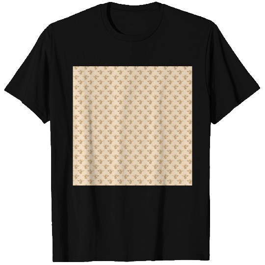 Vintage Gold Honey Bee Pattern Yellow T Shirts
