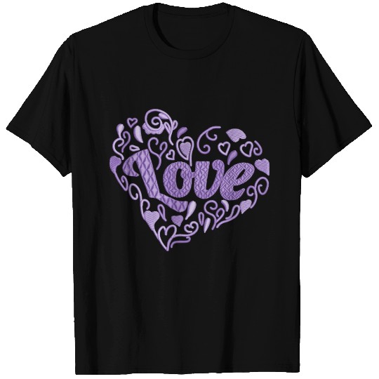 Love Loveheart Soft Lilac T Shirts
