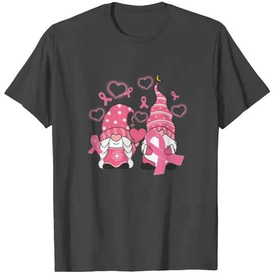 Gnome Couple Valentine Pink Ribbons T Shirts