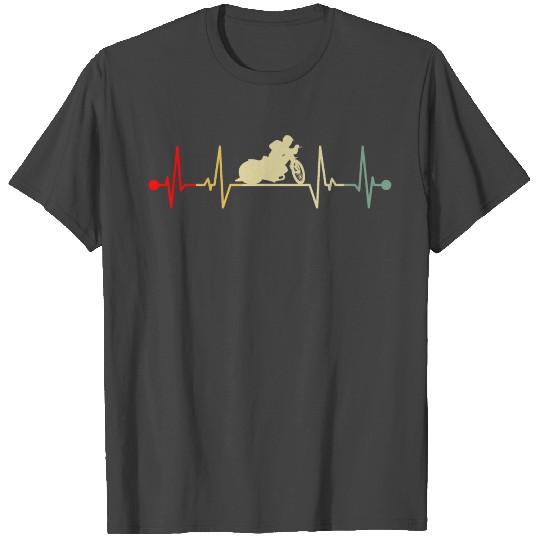 Speedway Motorcycle Racer Racing Heartbeat Vintage T Shirts