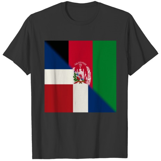 Dominican Republic Afghanistan Flag |DR Afghan T-shirt